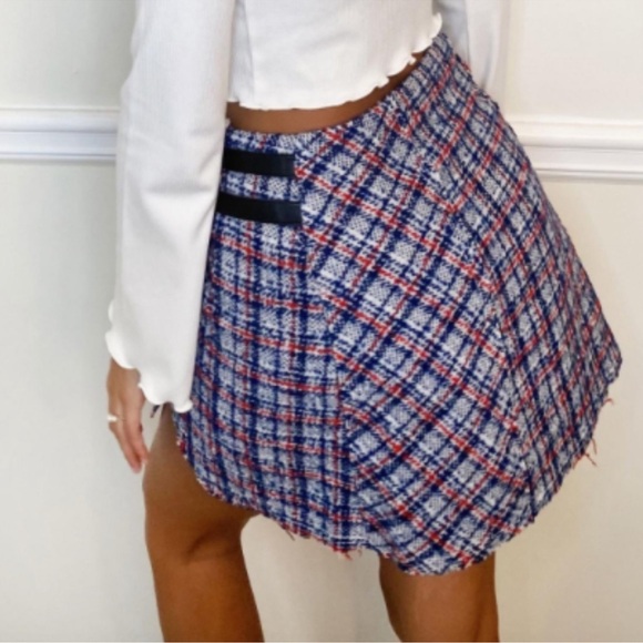 Urban Outfitters sz xs/0 52% wool plaid skirt nwt - Picture 1 of 6
